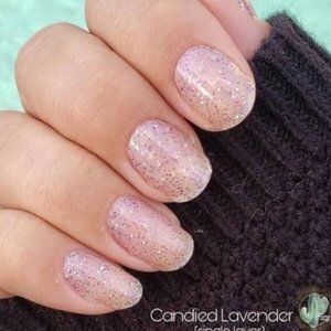 Color Street Nails Candied Lavender RETIRED Glitter Overlay Set NWT